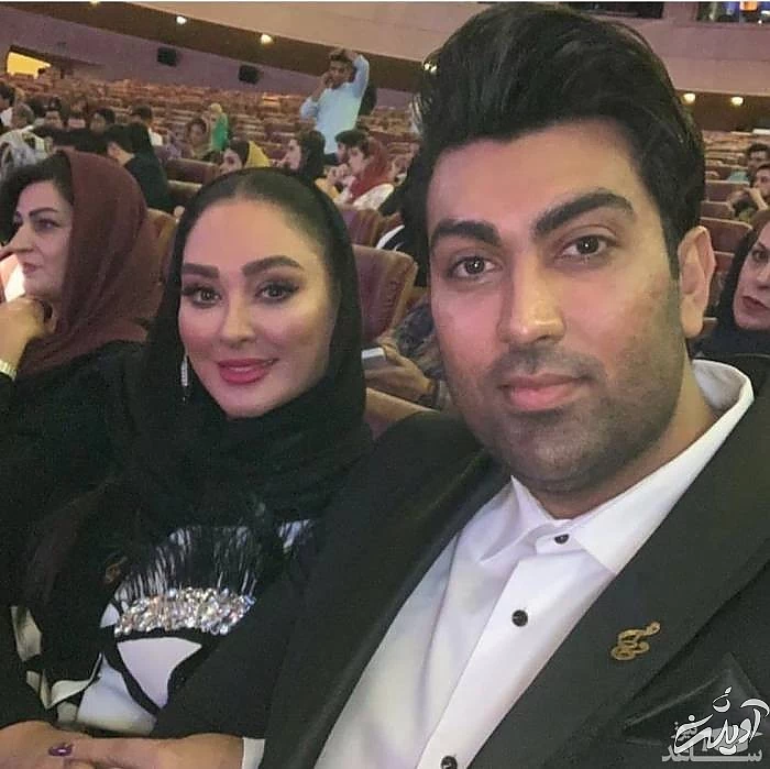 الهام حمیدی و همسرش